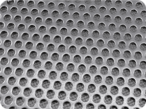Perforated plate sintered wire mesh